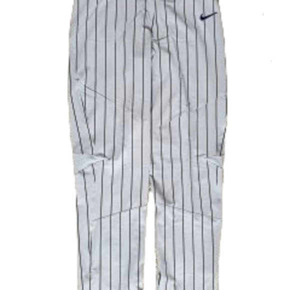 Nike Men's XXL Gray Pinstripe w/Blue Swoosh Baseball Pants - Picture 2 of 4